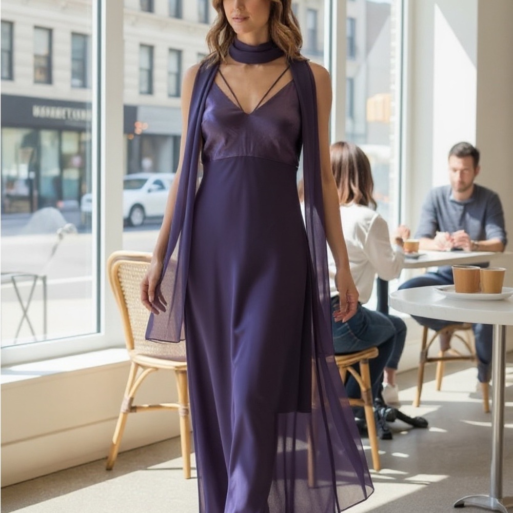 Elegant Purple Evening Gown